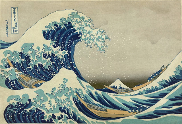 L'évolution de la grande vague de Kanagawa d'Okusai au fil du temps